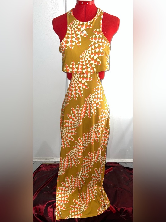 FARM Rio Dresses & Skirts - adidas  Farm Rio Mustard Geometric Cutout Maxi Dress size large